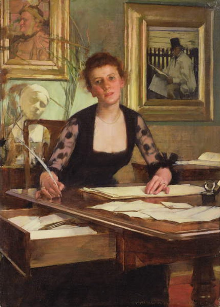 Detail of Portrait of the Artist's Wife by Henry Herbert La Thangue