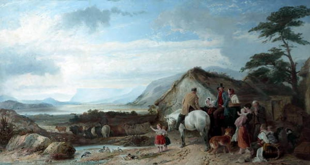 Detail of The Drover's Halt, 1846 by Richard Ansdell