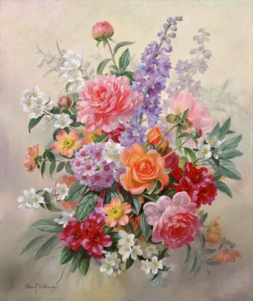Detail of A High Summer Bouquet by Albert Williams
