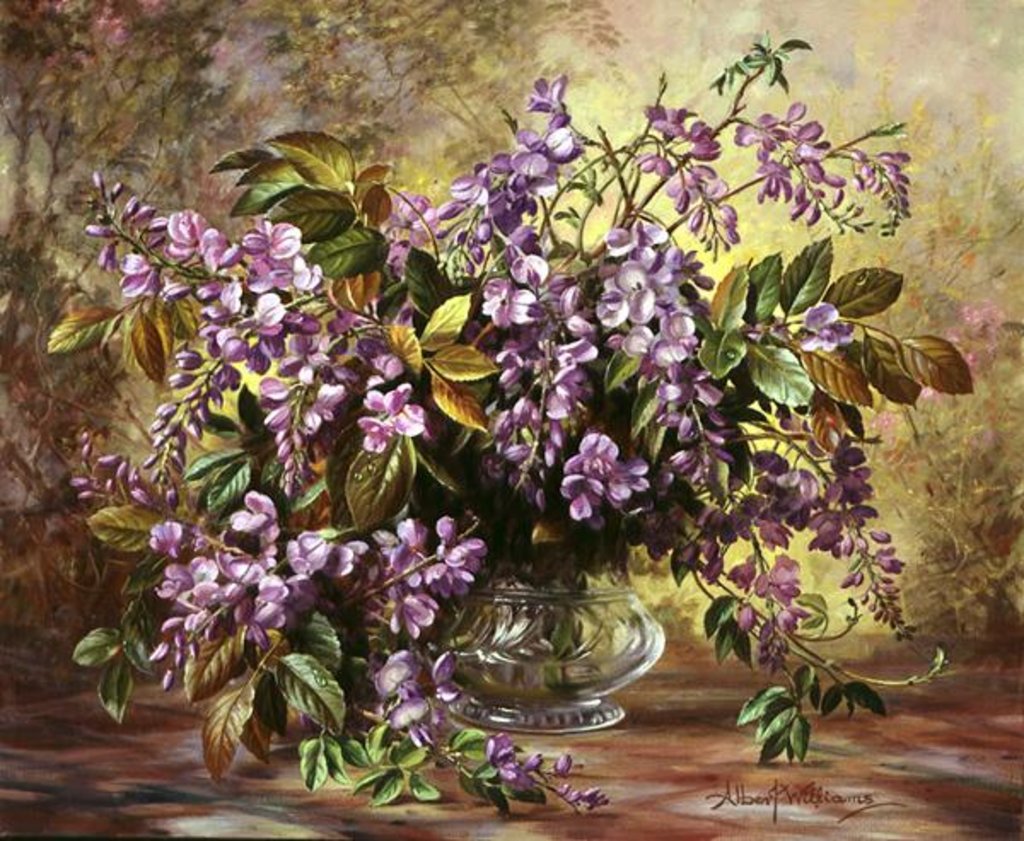 Detail of Enchanting Junetide Wisteria by Albert Williams