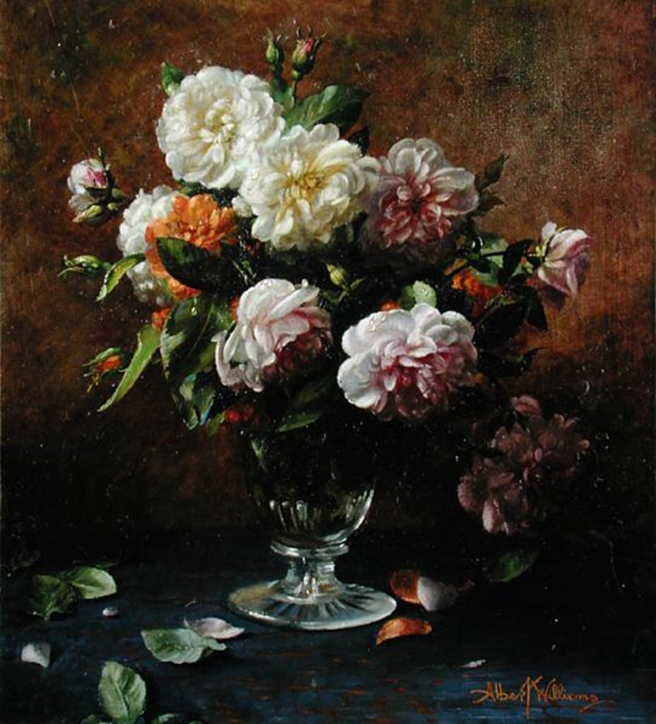 Detail of A Gathering from an Old Rose Garden by Albert Williams