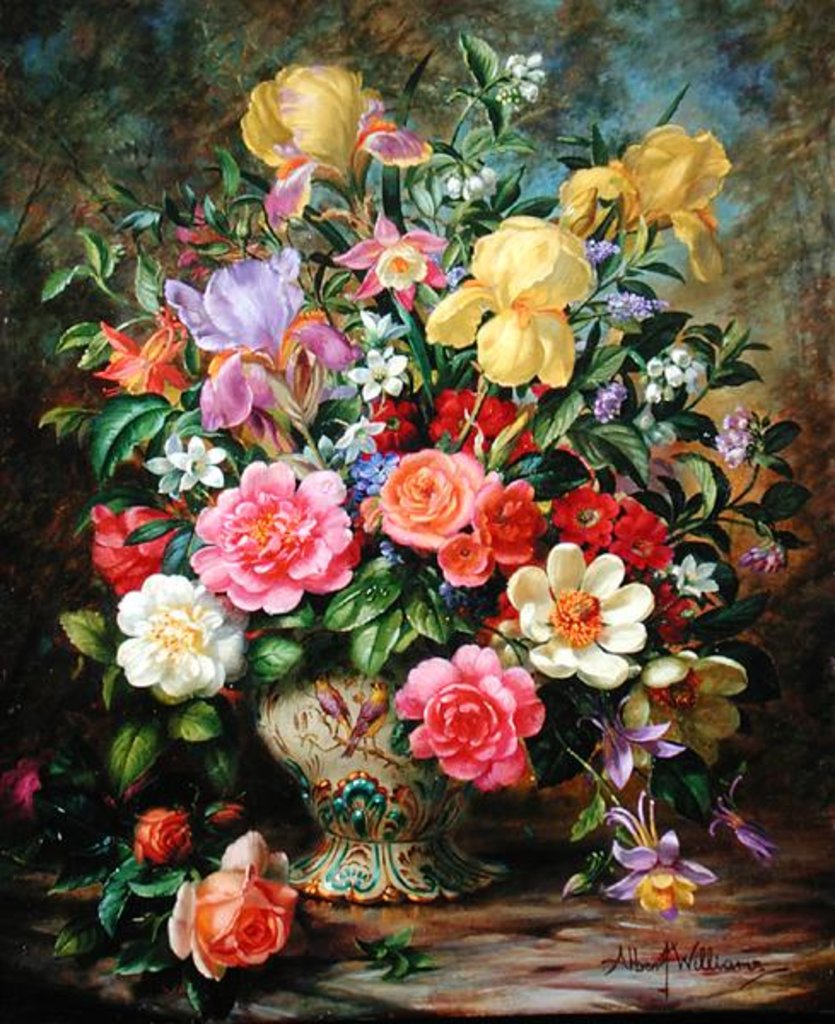 Detail of May Flowers, Symbols of Care and Love by Albert Williams