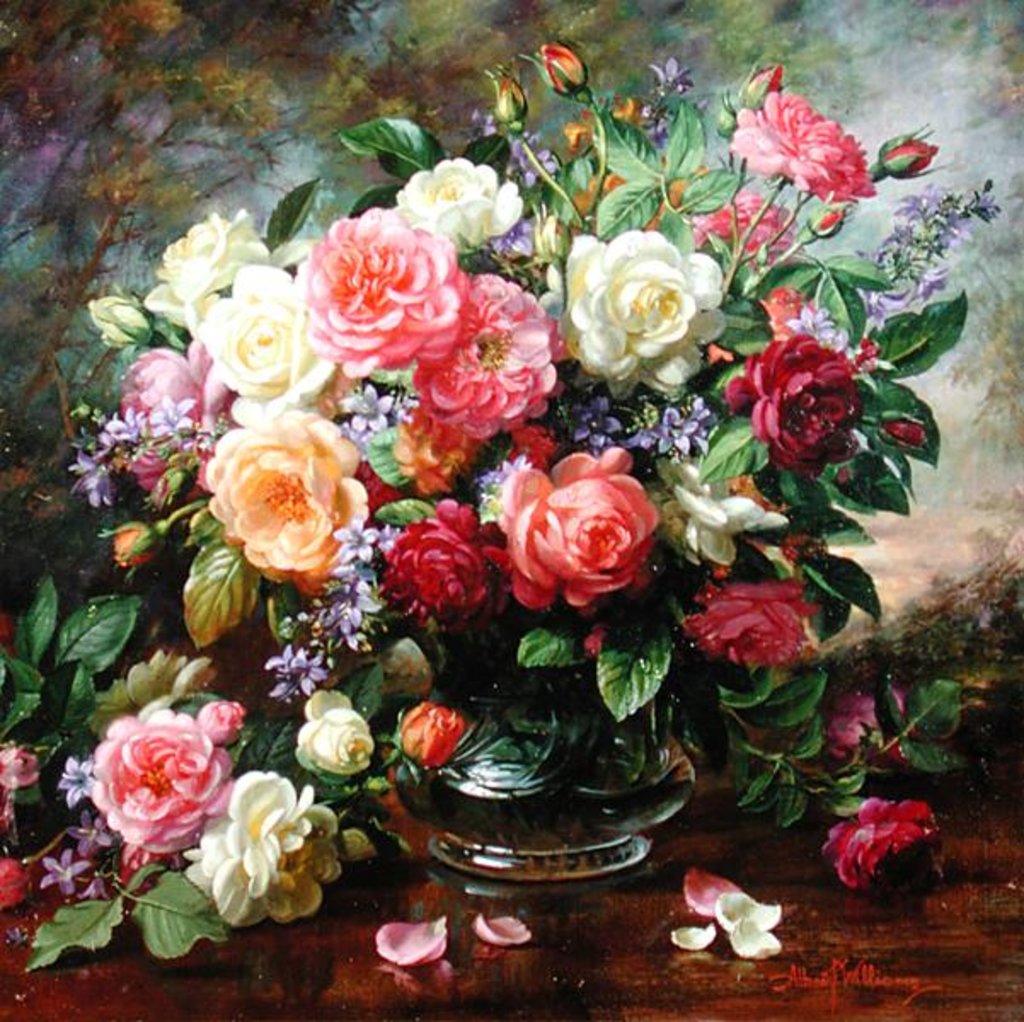 Detail of Roses - The Perfection of Summer by Albert Williams