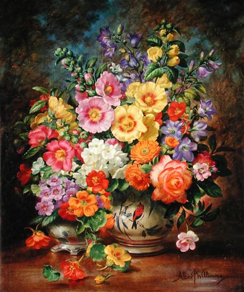 Detail of Garden Flowers of September by Albert Williams