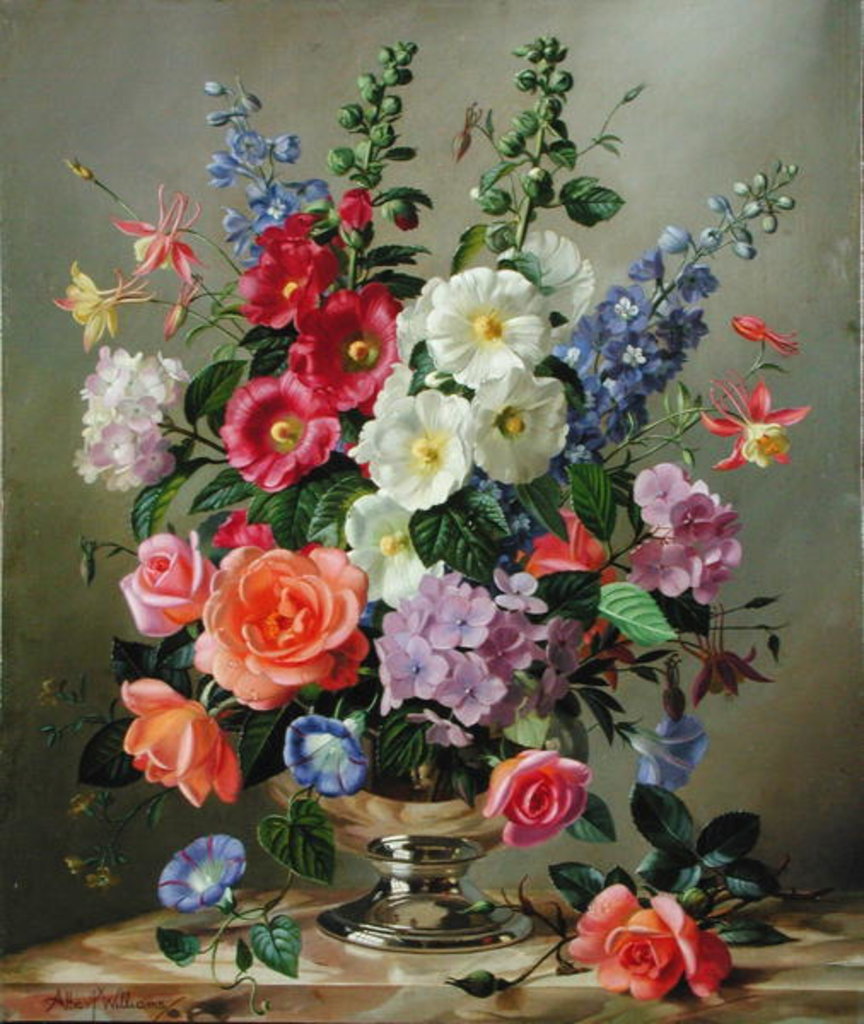 Detail of A September Floral Arrangement by Albert Williams