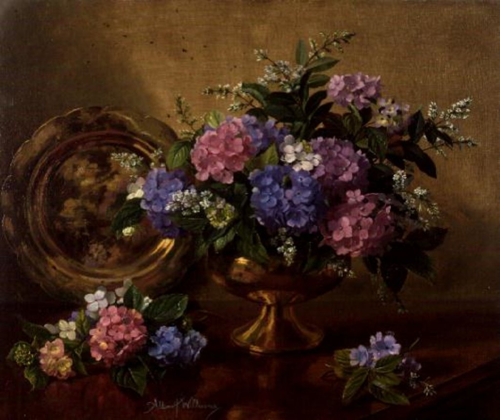 Detail of AB2112 Hydrangeas and Lilacs by Albert Williams