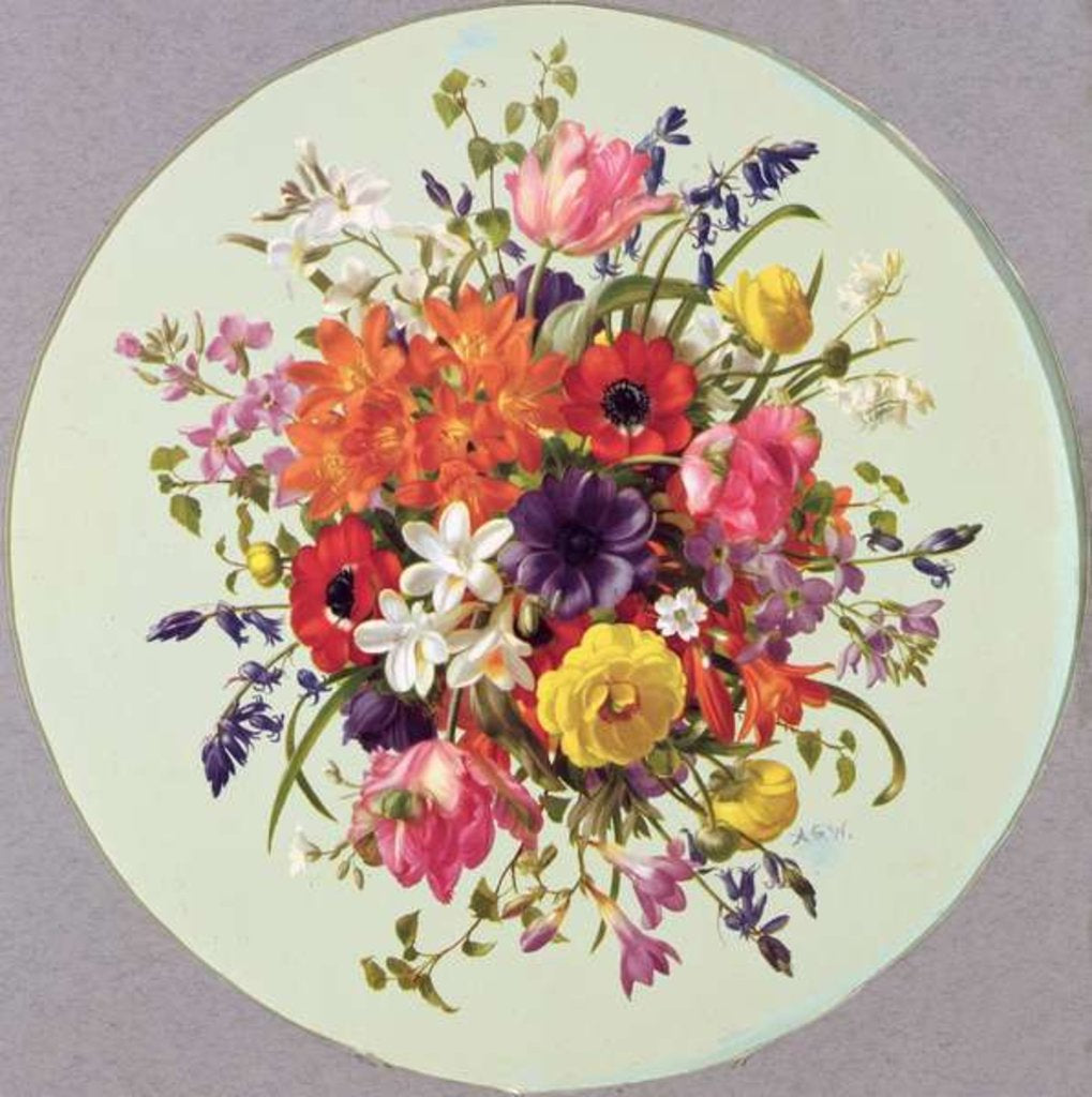 Detail of PB/269 A Circular Arrangement of Flowers by Albert Williams