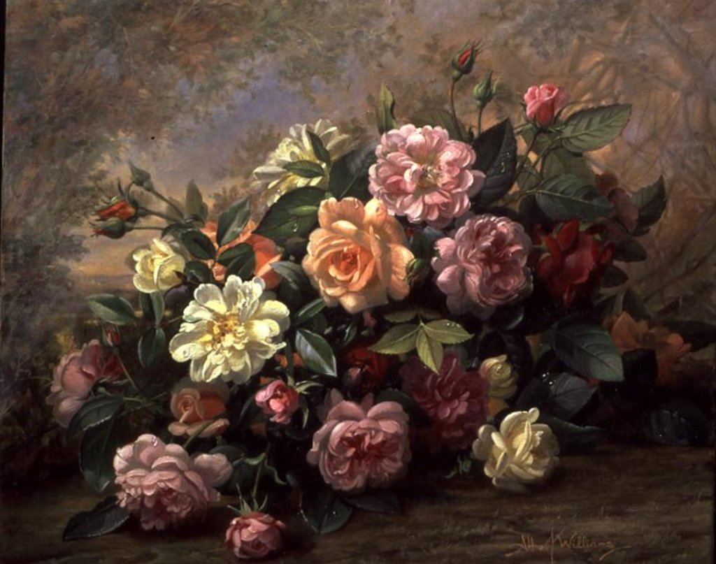 Detail of A Fantasy of Roses by Albert Williams