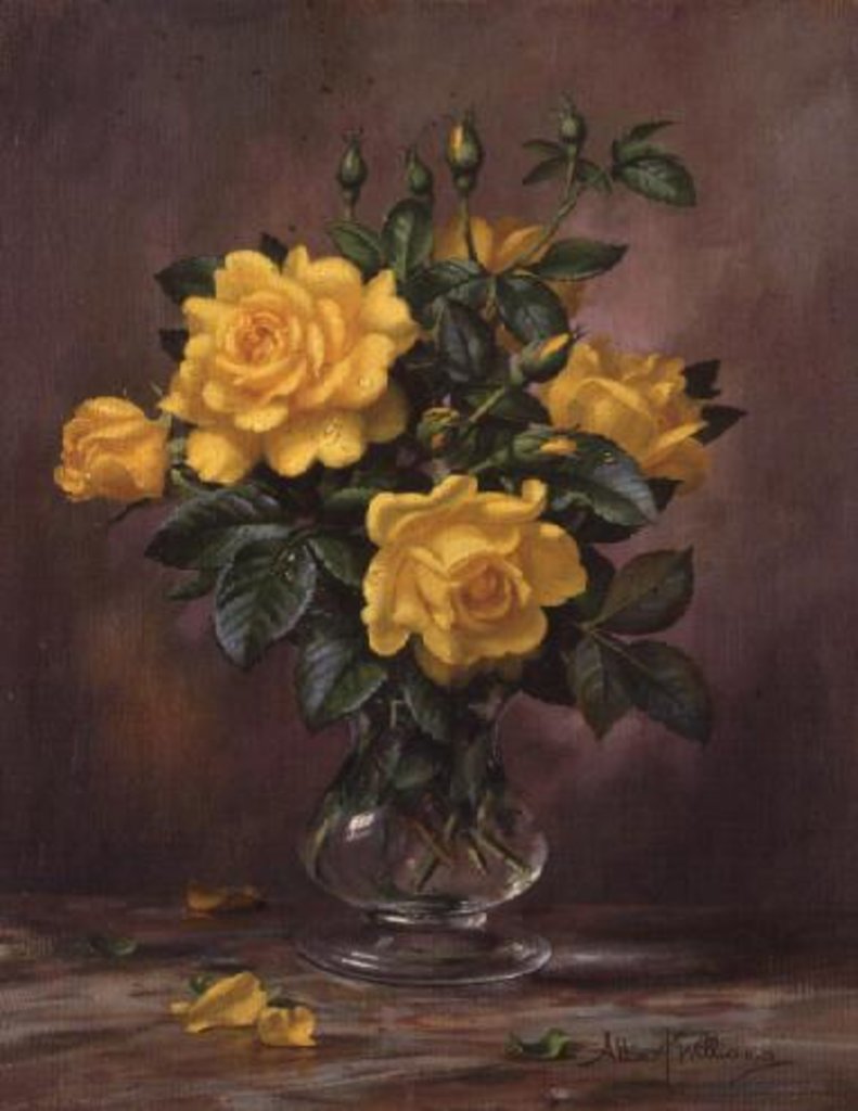 Detail of AB/303 Radiant Yellow Roses by Albert Williams