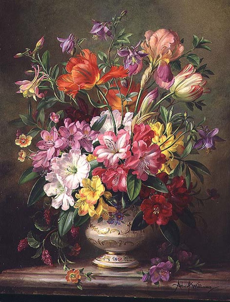 Detail of AB/315 A Spring Floral Arrangement, 1996 by Albert Williams