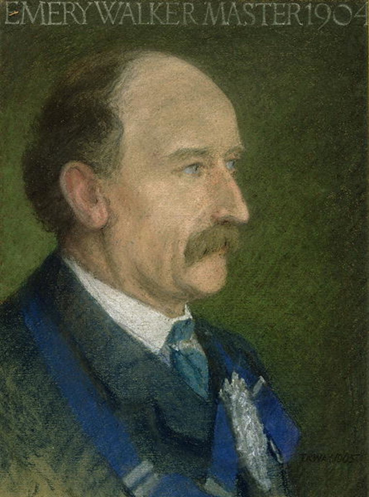 Detail of Emery Walker, Master of the Art Workers' Guild in 1904 by Thomas Robert Way