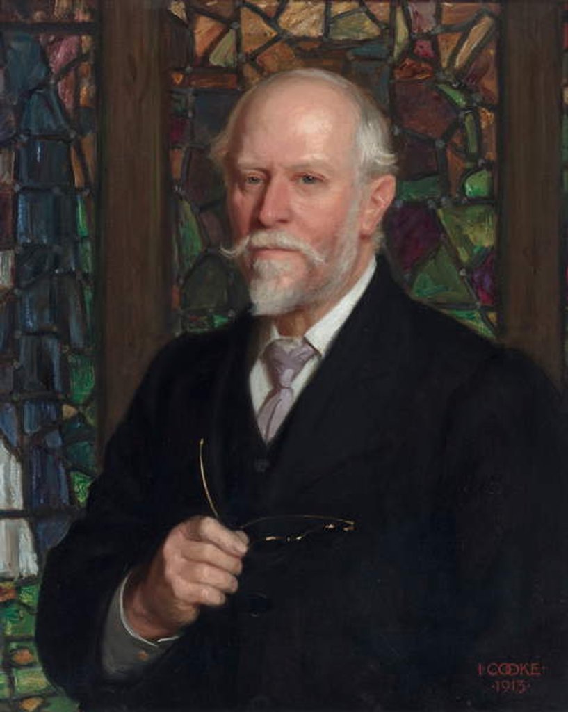 Detail of Portrait of Christopher W. Whall, 1913 by John Percy Cooke