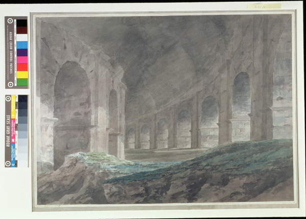 Detail of Interior of the Lower Ambulatory of the Colosseum, Rome, 1778 by John Robert Cozens