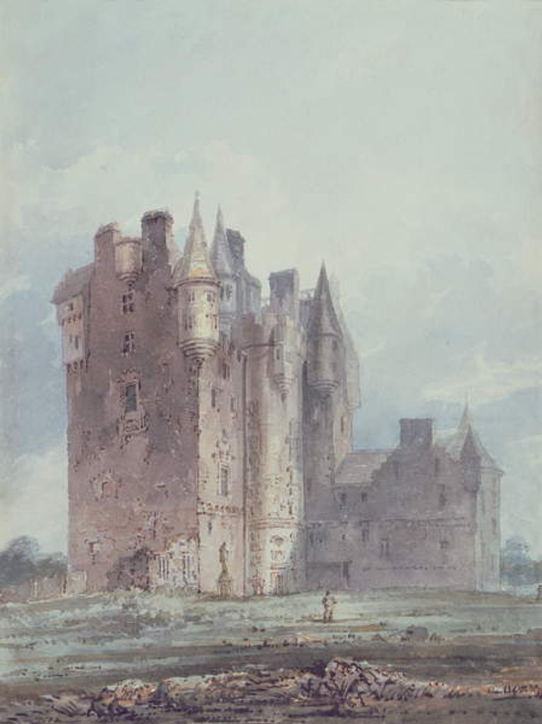Detail of Glamis Castle by Thomas Girtin