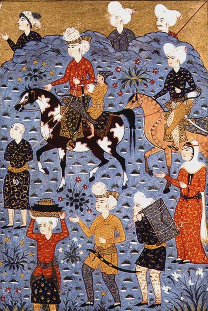 Detail of Return from the raid, Shiraz, c.1600 by Persian School