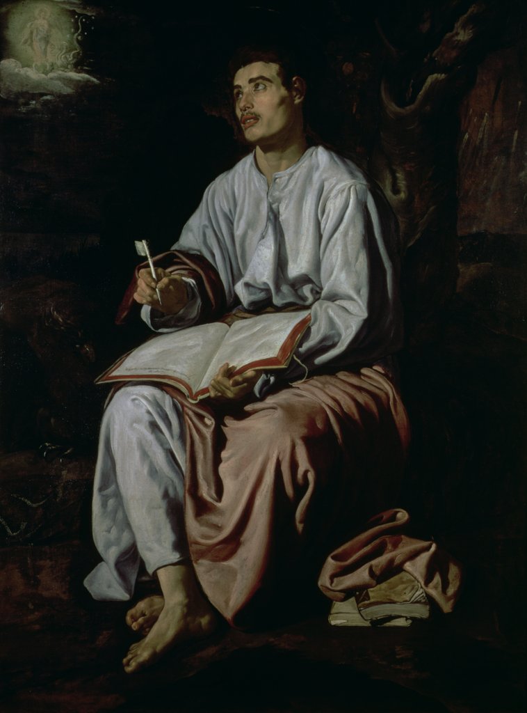 Detail of St. John the Evangelist on the Island of Patmos, c.1618-19 by Diego Rodriguez de Silva y Velazquez