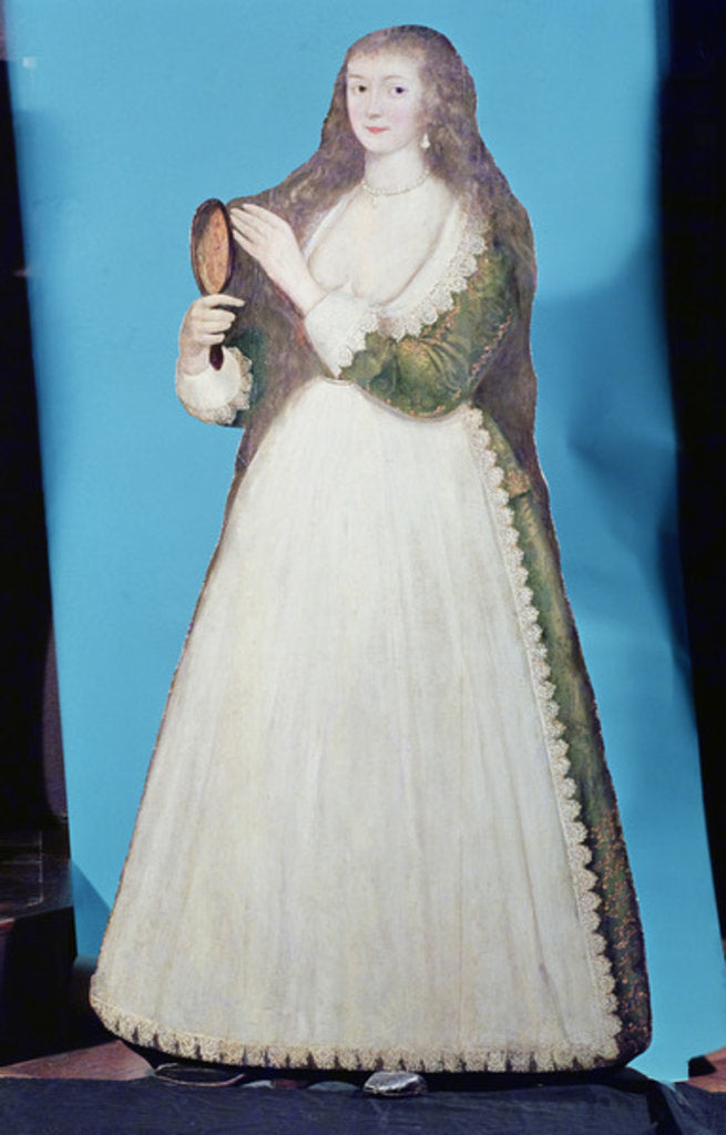 Detail of Dummy board figure of a woman, c.1620 by English School