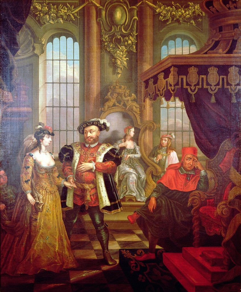 Detail of Henry VIII introducing Anne Boleyn at court by William Hogarth (after)