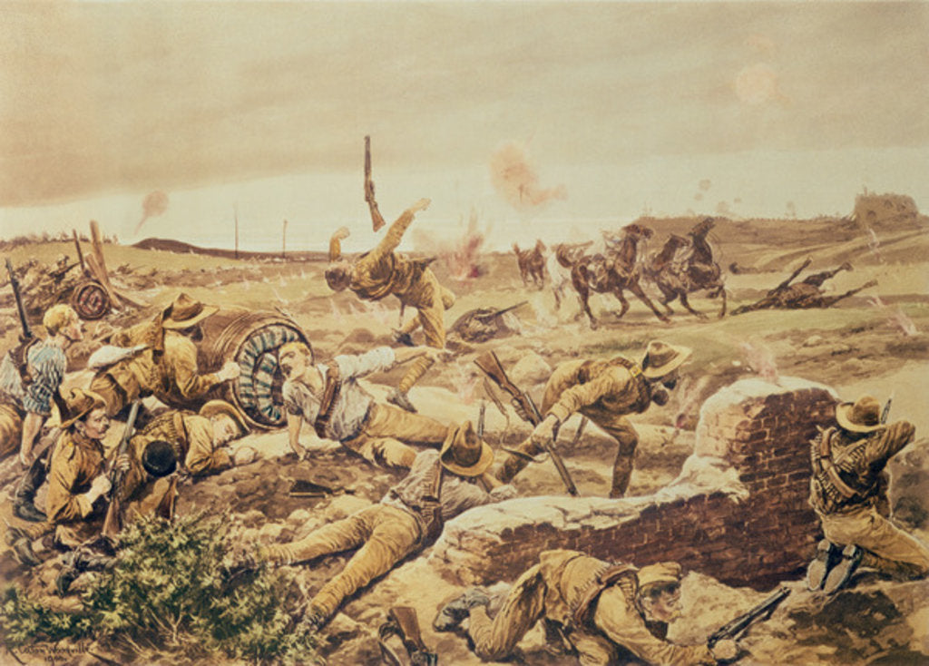 Detail of Mafeking 1900, Boer War by Richard Caton II Woodville (after)