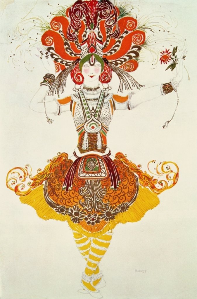 Detail of Ballet Costume for 'The Firebird' by Igor Stravinsky, c.1920 by Leon Bakst