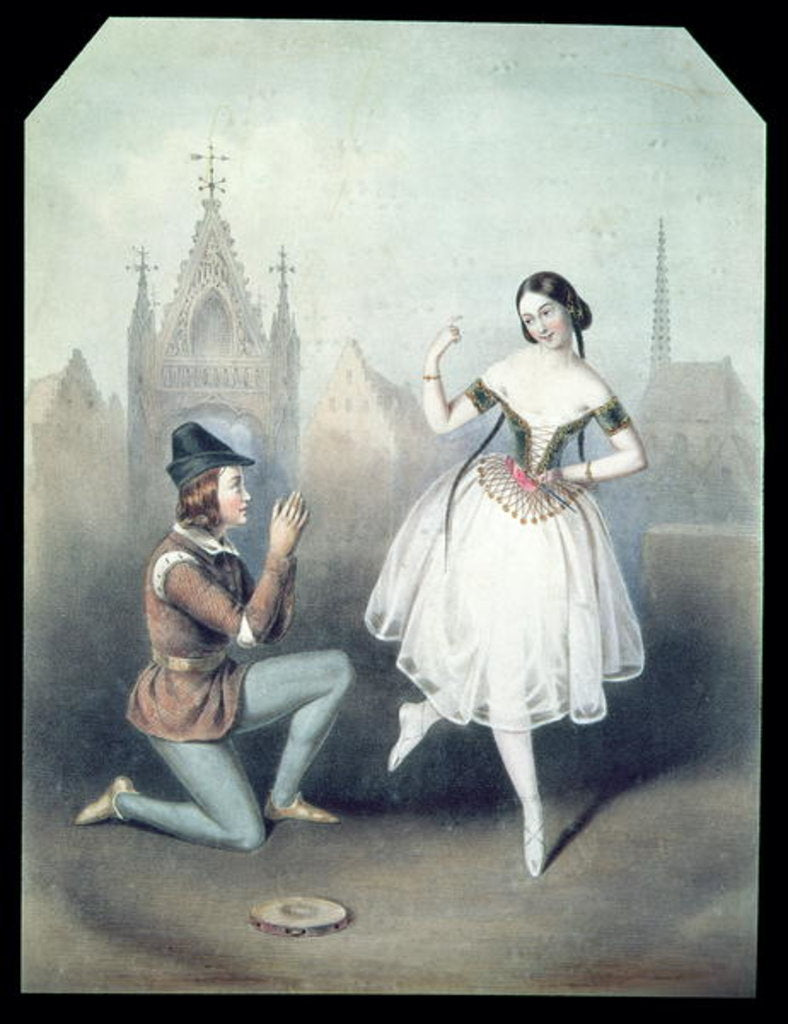 Detail of La Esmeralda: Carlotta Grisi & Jules Perrot by Augustus Jules Bouvier