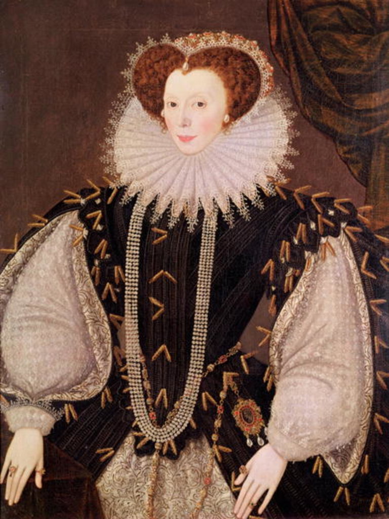 Detail of Portrait of Elizabeth Sydenham, Lady Drake, c.1585 by George Gower