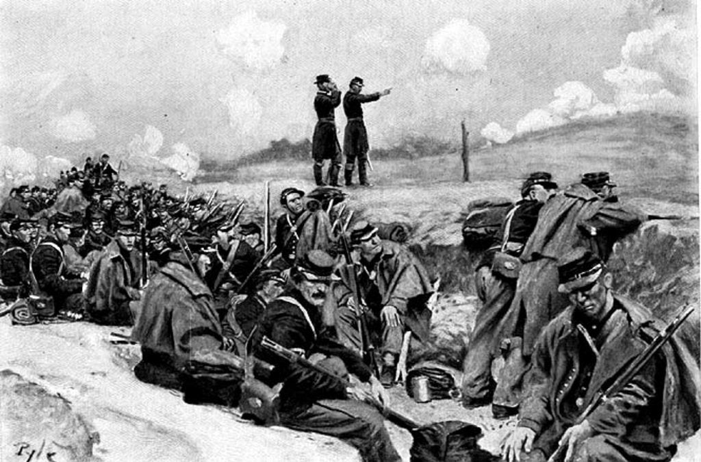 Detail of They Awaited the Order to Charge by Howard Pyle (after)