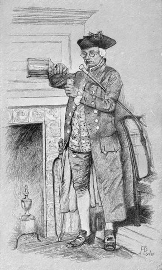 Detail of Mynheer's Morning Horn, from Harper's Magazine, 1881 by Howard Pyle