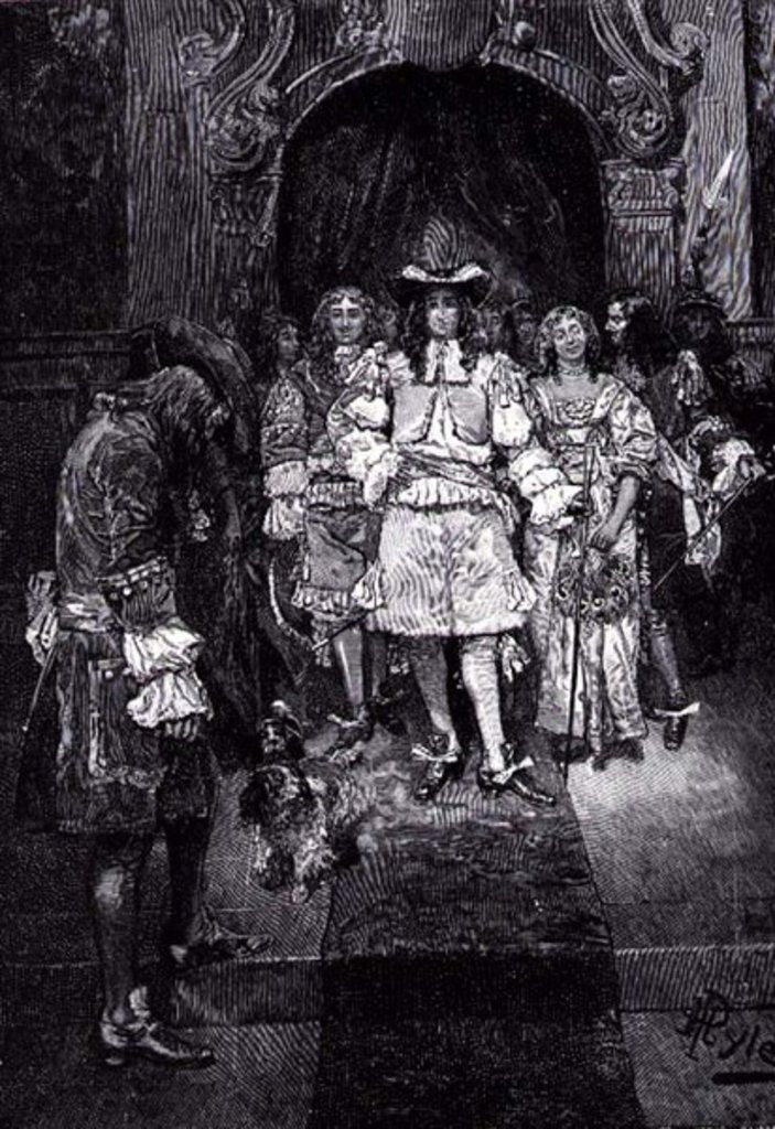 Detail of Quaker and King at Whitehall by Howard (after) Pyle