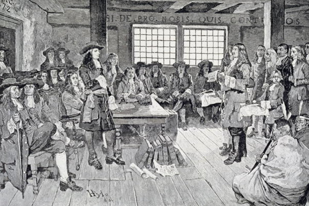 Detail of William Penn in Conference with the Colonists by Howard (after) Pyle