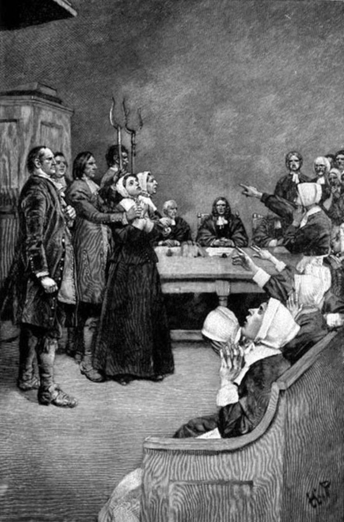 Detail of The Trial of a Witch by Howard Pyle