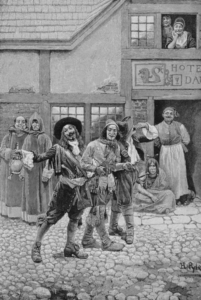 Detail of Coureurs de Bois by Howard (after) Pyle