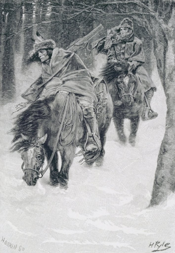 Detail of Travelling in Frontier Days by Howard Pyle