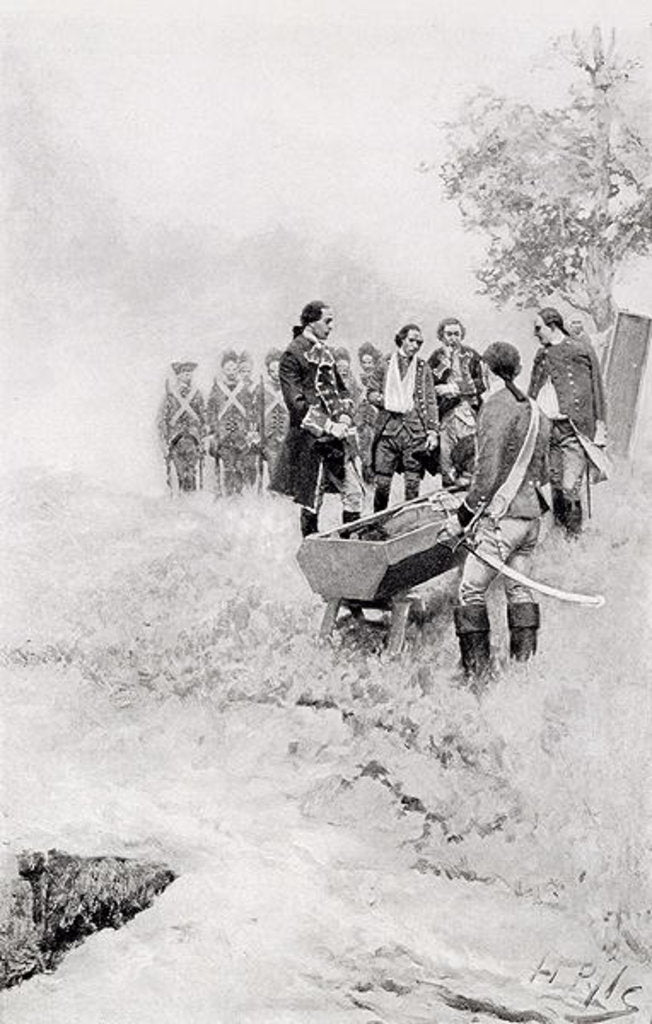 Detail of The Burial of Braddock by Howard Pyle