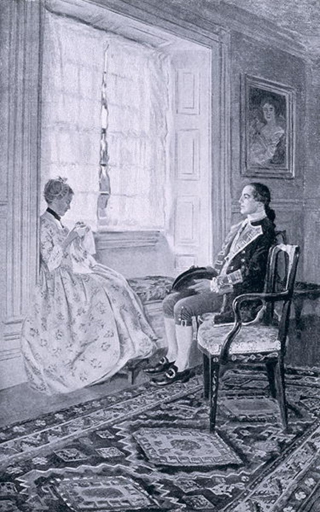 Detail of Washington and Mary Philipse by Howard Pyle