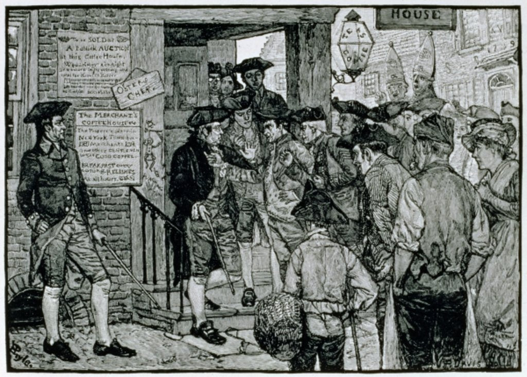 Detail of The Mob Attempting to Force a Stamp Officer to Resign, from Harper's Magazine, 1882 by Howard (after) Pyle