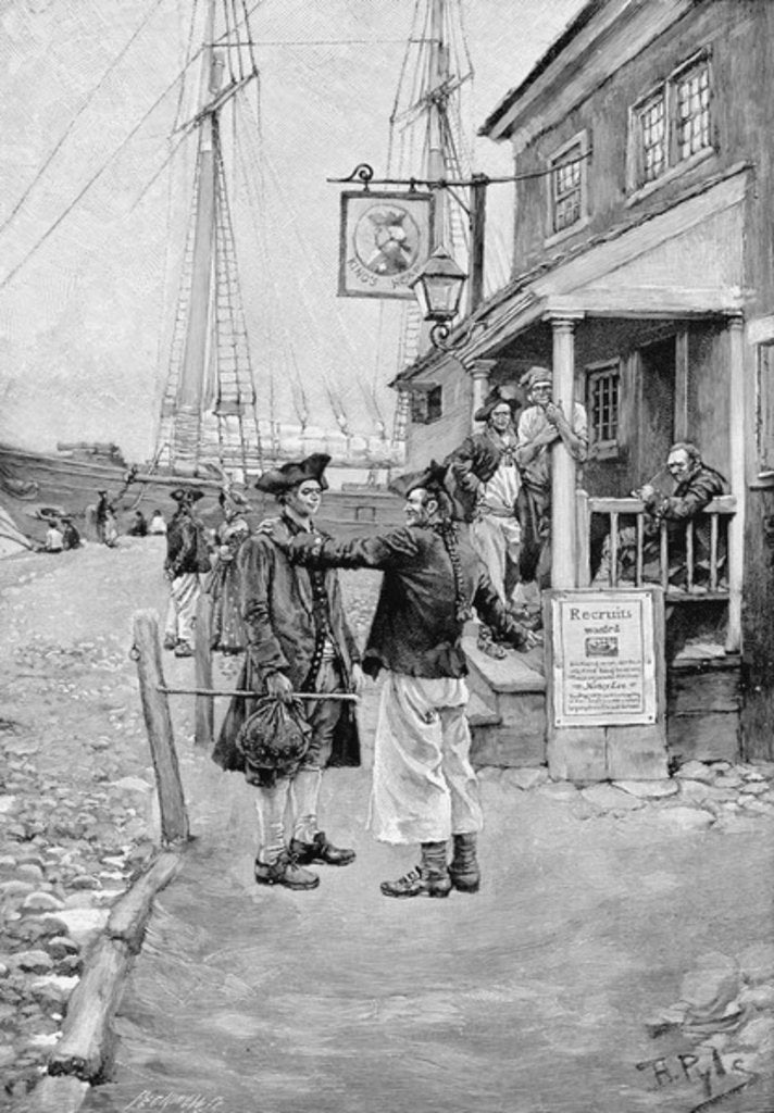 Detail of Brownejohn's Wharf, New York by Howard Pyle