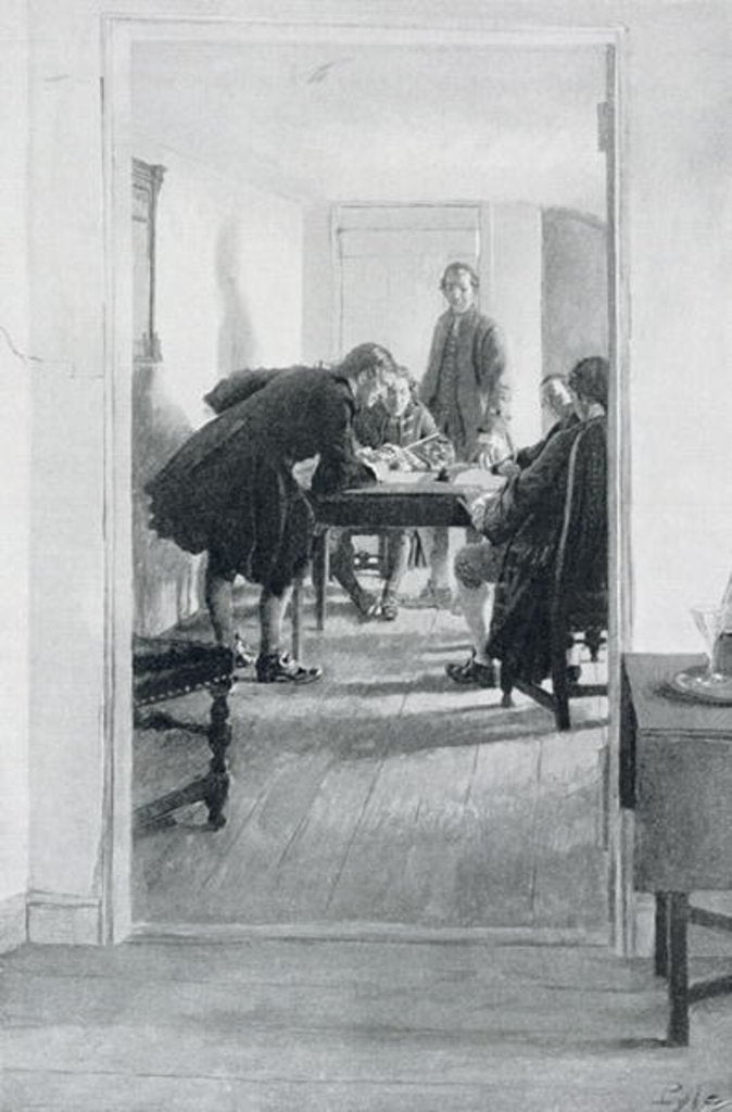 Detail of In the Old Raleigh Tavern by Howard Pyle