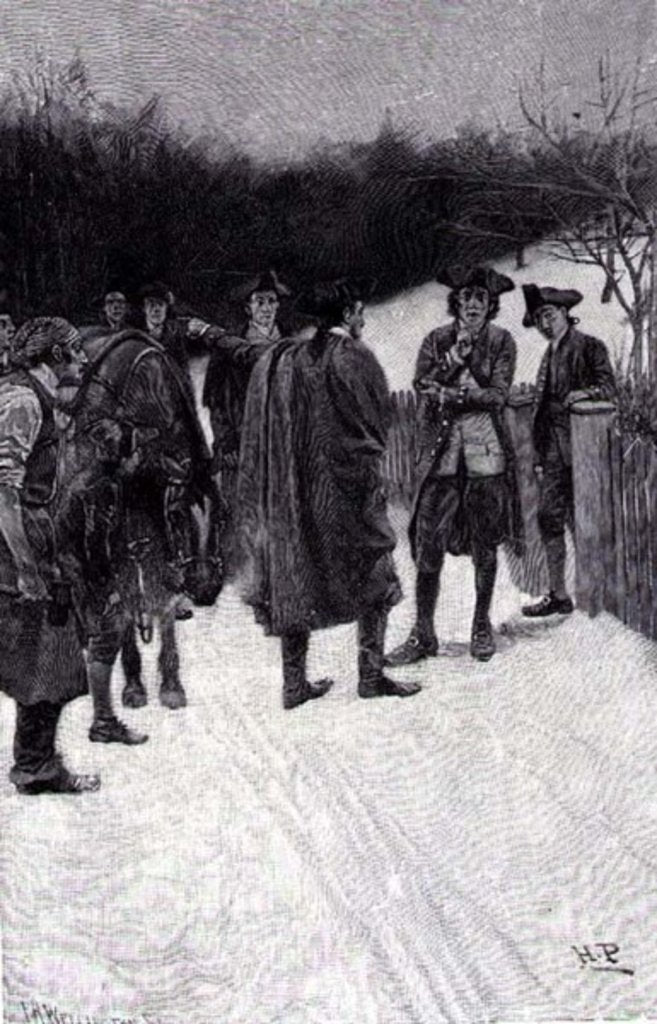 Detail of Paul Revere Bringing News to Sullivan by Howard Pyle