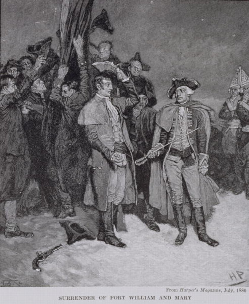 Detail of Surrender of Fort William and Mary by Howard Pyle