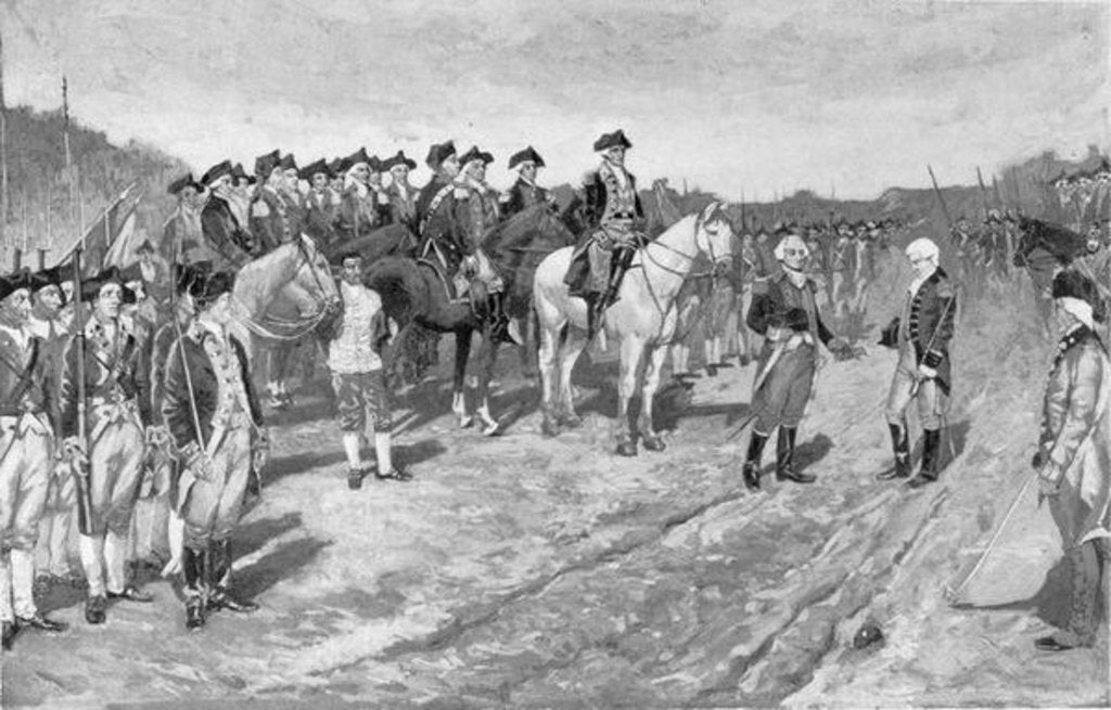 Detail of The Surrender of Cornwallis at Yorktown by Howard (after) Pyle