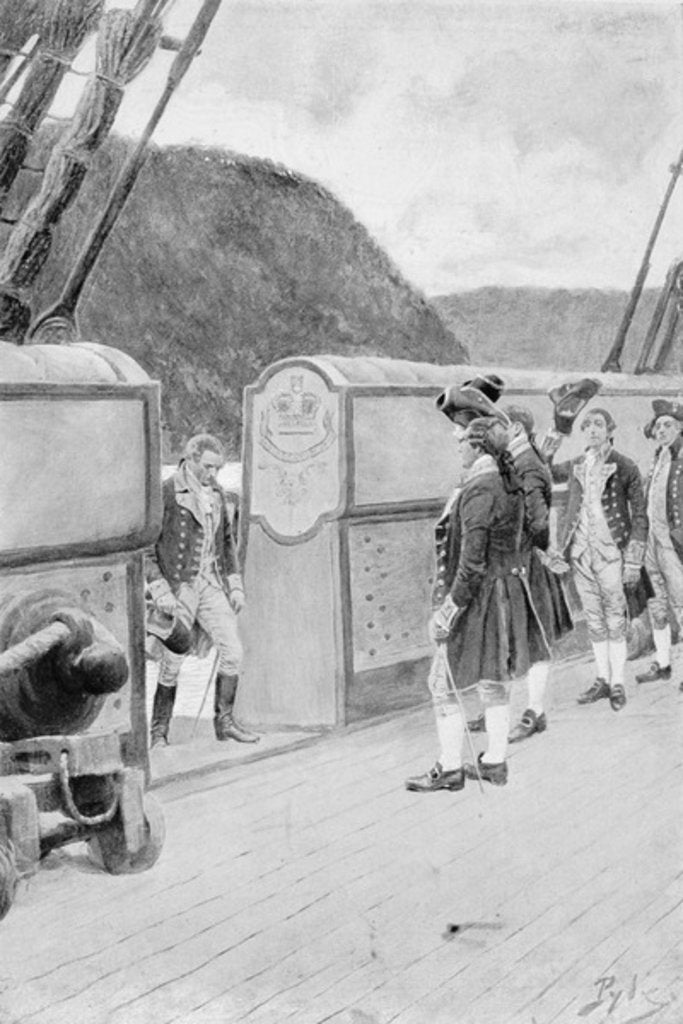 Detail of The Escape of Arnold on the British Sloop-of-War 'Vulture' by Howard Pyle