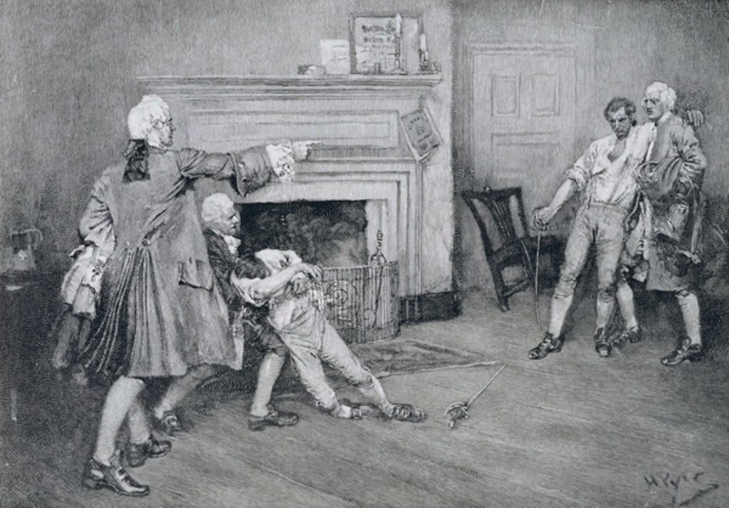 Detail of Meeting of Captain Tollemache and Captain Pennington at 'The City Arms' by Howard (after) Pyle