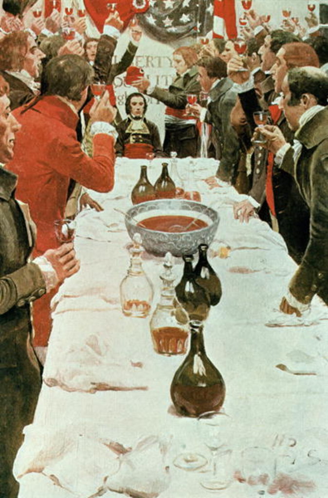 Detail of A Banquet to Genet by Howard (after) Pyle