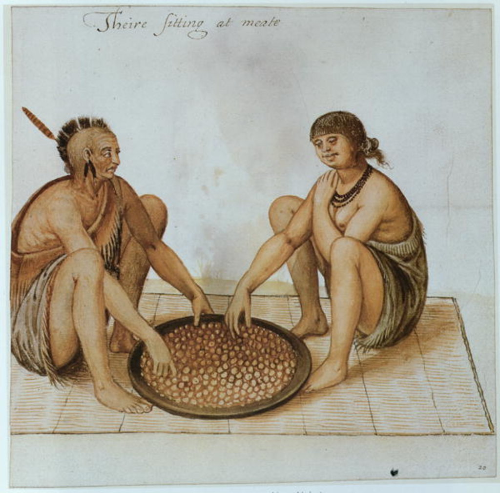 Detail of Indian Man and Woman Eating by John White