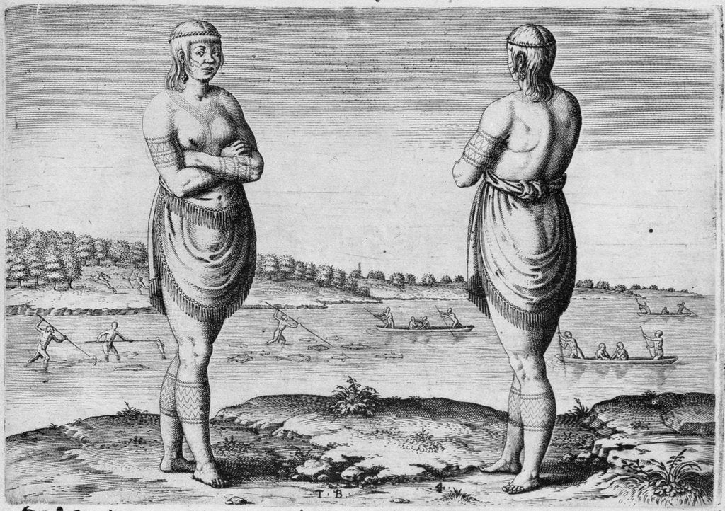 Detail of Indian Woman of Secoton by John (after) White