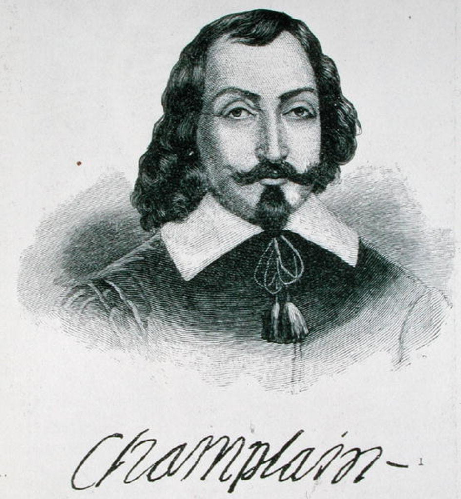 Detail of Samuel de Champlain illustration from Volume IV of 'Narrative and Critical History of America', 1886 by English School