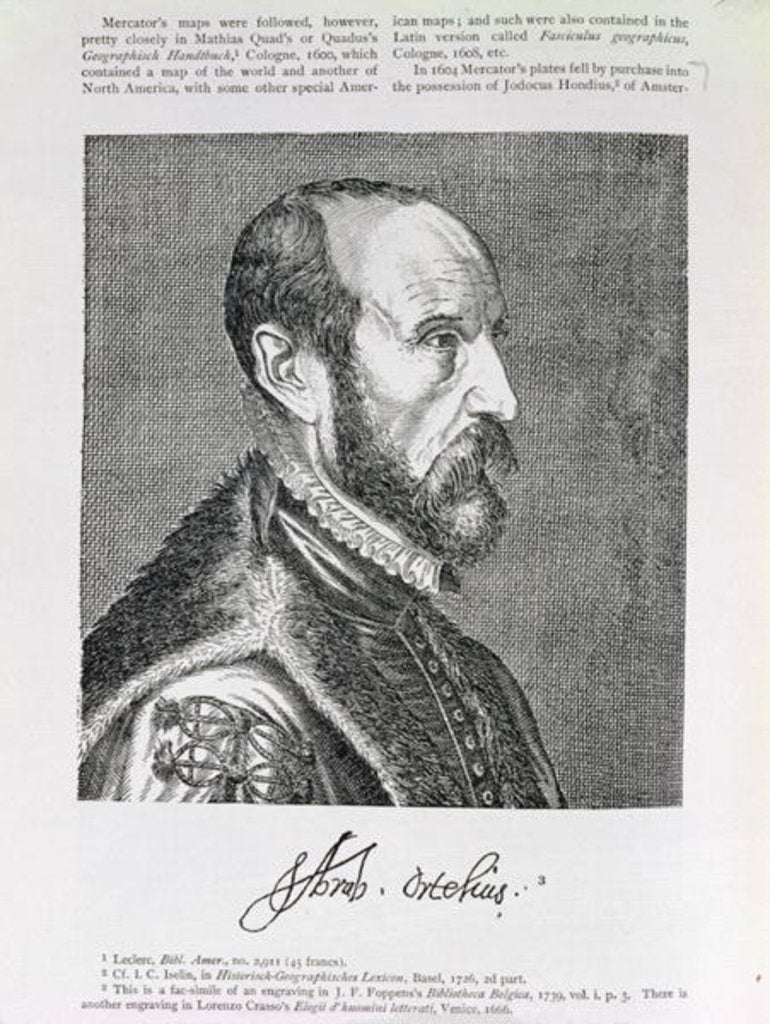 Detail of Abraham Ortelius illustration from Volume IV of 'Narrative and Critical History of America', 1886 by English School