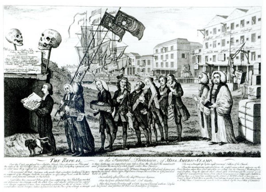 Detail of The Repeal, or the Funeral Procession of Miss Americ-Stamp, pub. 1766 by Benjamin Wilson