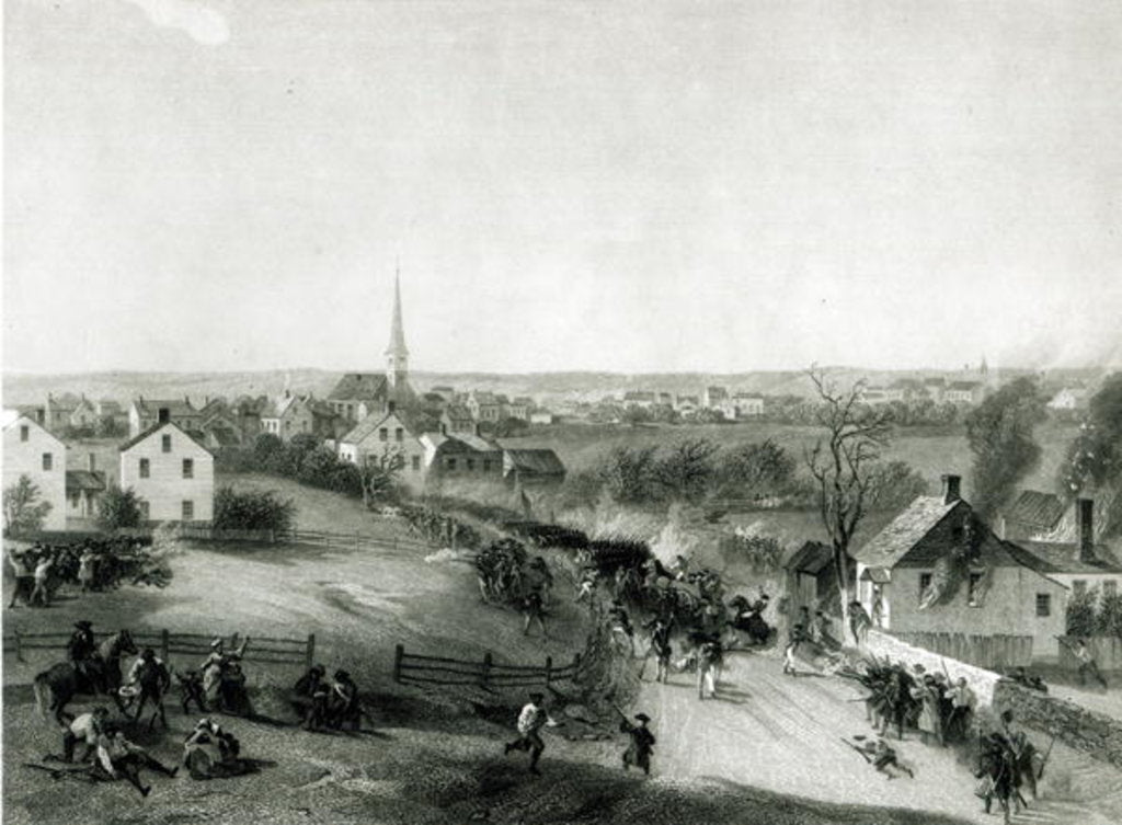 Detail of The Retreat of the British from Concord, April 1775 by Alonzo Chappel (after)